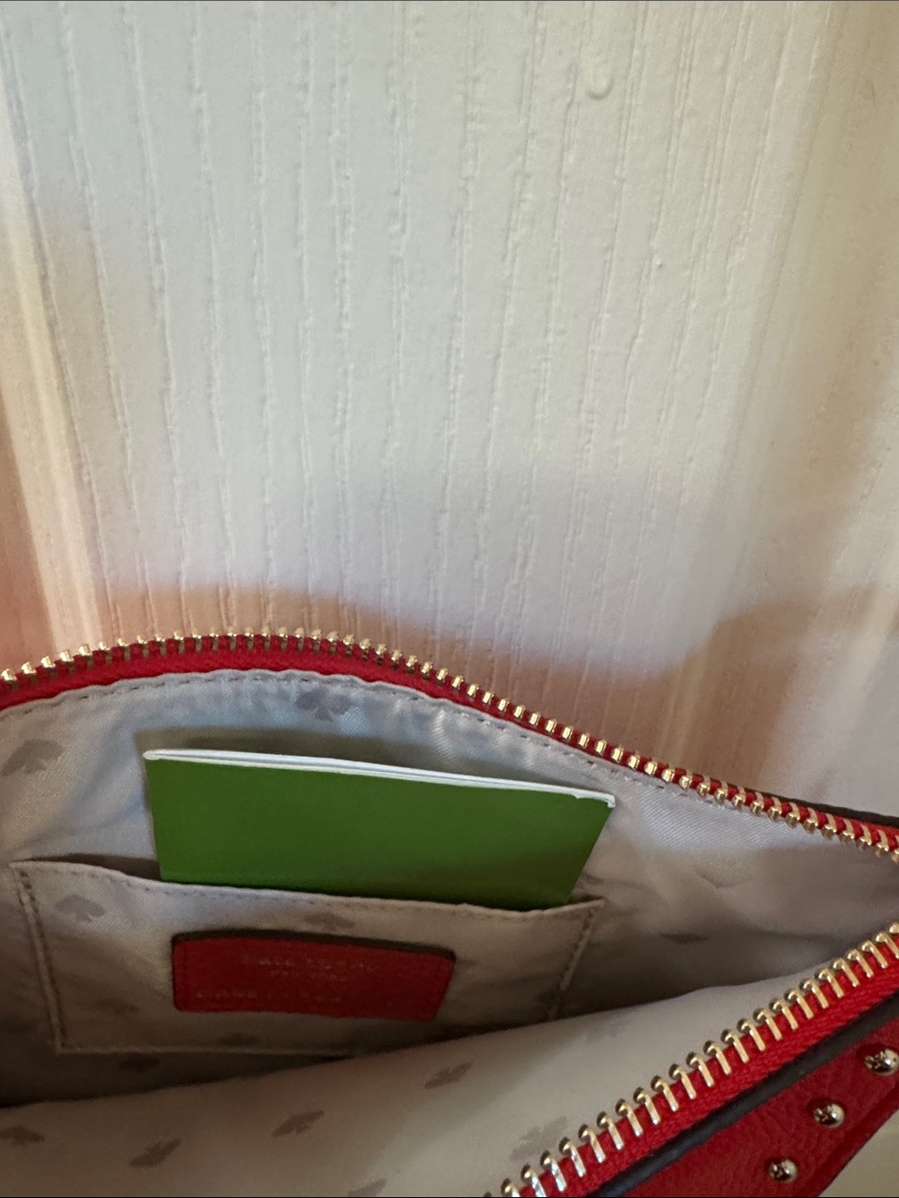 kate spade Red Pebbled Leather Studded Crossbody - Picture 3 of 4